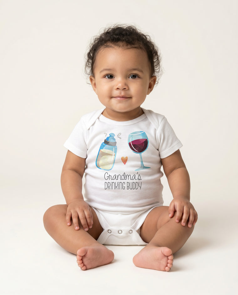 Grandma's Drinking Buddy Baby Onesie & Toddler T-Shirt
