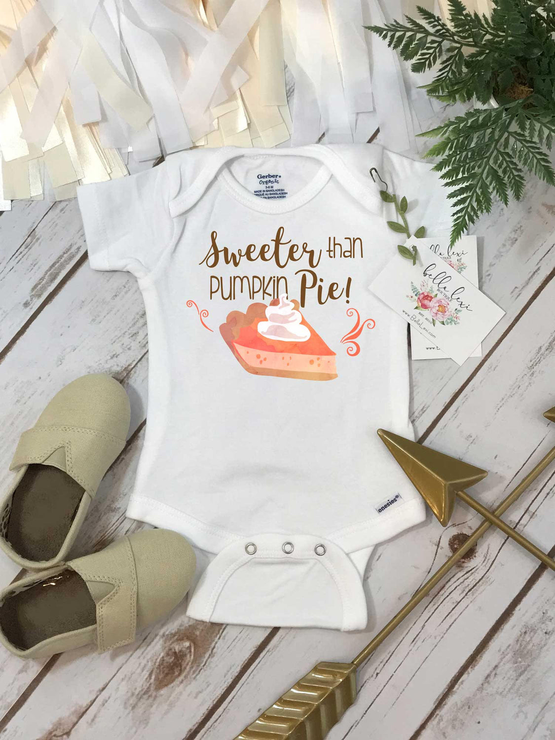 Thanksgiving Onesie®, Sweeter Than Pumpkin Pie, Baby Shower Gift, First Thanksgiving, Baby Girl Gift, Thanksgiving Shirt, Sweet Than Pie