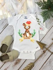 Christmas Onesie®, Personalized Onesie, Personalized Christmas, 1st Christmas, My First Christmas, Personalized Baby Gift, Santa Bear Shirt