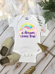IVF Baby, Dream Come True Rainbow Baby Onesie, Pregnancy After Loss Gift, Rainbow Baby Shower Gift, Baby Announcement Outfit, Newborn Gift