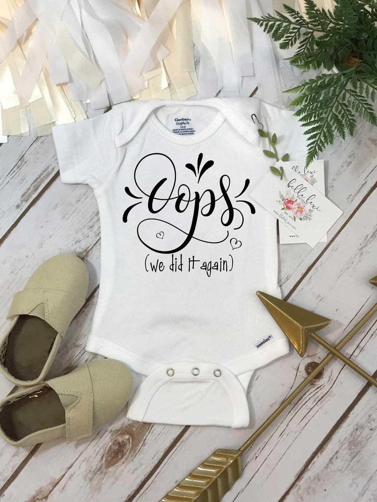 Oops We Did it Again, Pregnancy Announcement, Funny Baby Reveal, Pregnancy Reveal Onesie®, Baby Announcement, Expecting Again, Baby Reveal