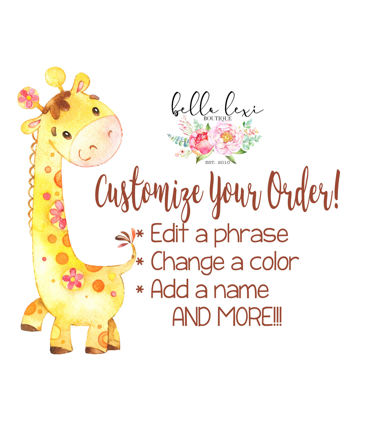 Add On Item to Customize Any of our Existing Designs, Custom Baby Gift, Custom Mommy Gift, Custom Name Shirt, Custom Name Gift, Custom Gift