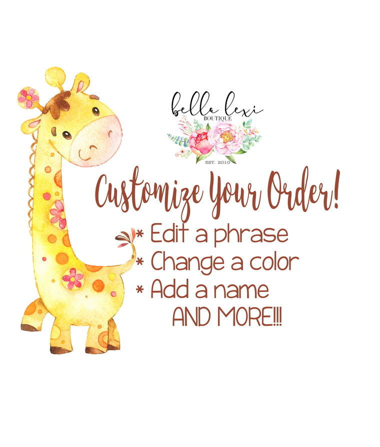 Add On Item to Customize Any of our Existing Designs, Custom Baby Gift, Custom Mommy Gift, Custom Name Shirt, Custom Name Gift, Custom Gift