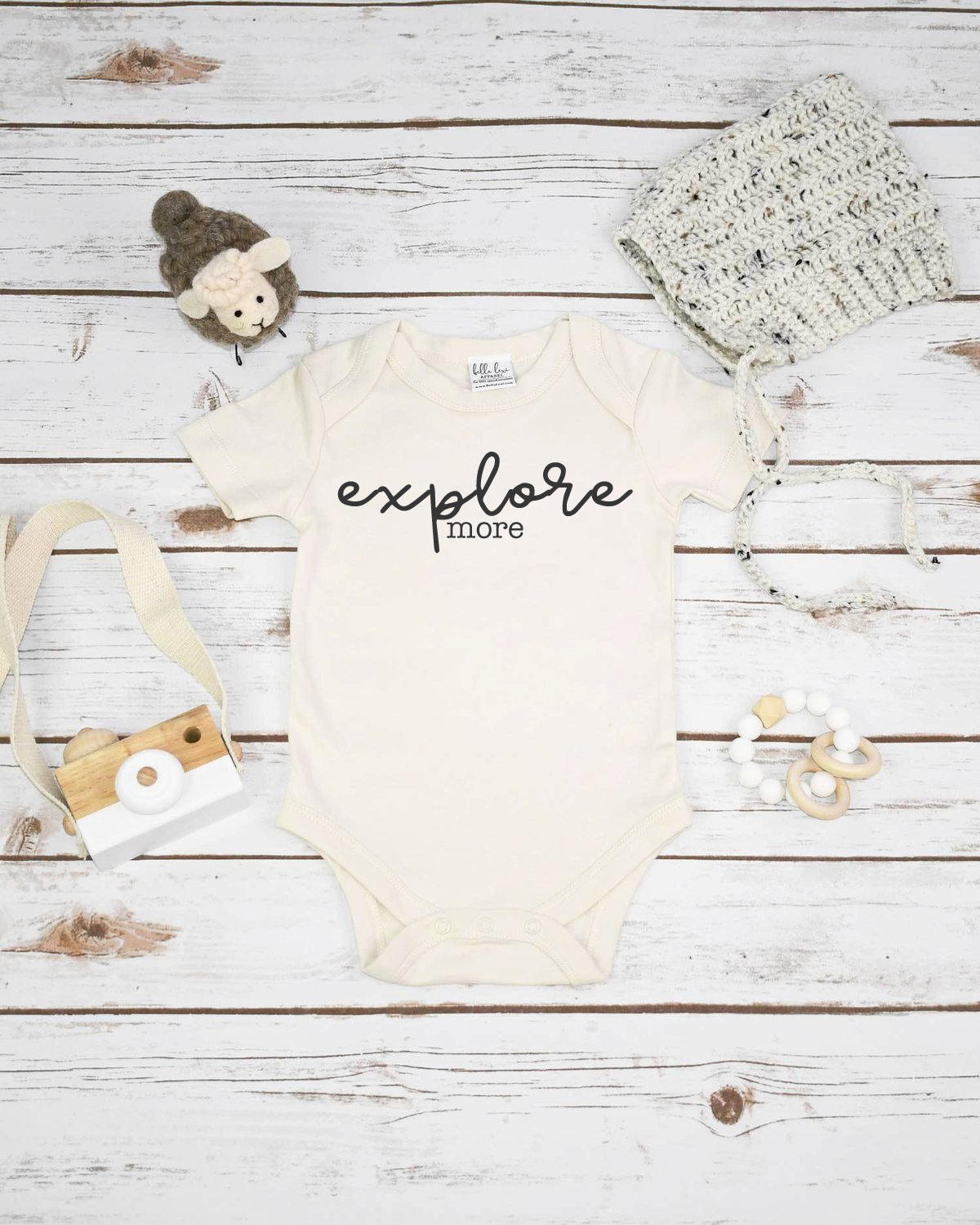 Explore More Organic Baby Bodysuit, Unisex Baby Shower Gift