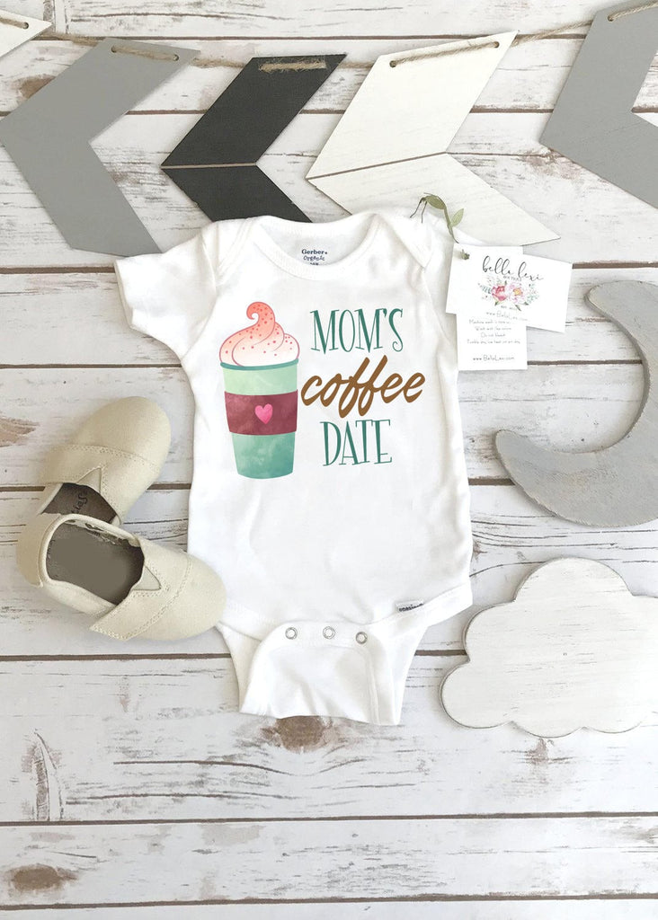 Mom's Coffee Date, Baby Shower Gift, Coffee Onesie®, Cute Baby Gift, Coffee Shirt, Niece Gift, Newborn Baby Gift, Coffee Baby, Coffee Mom