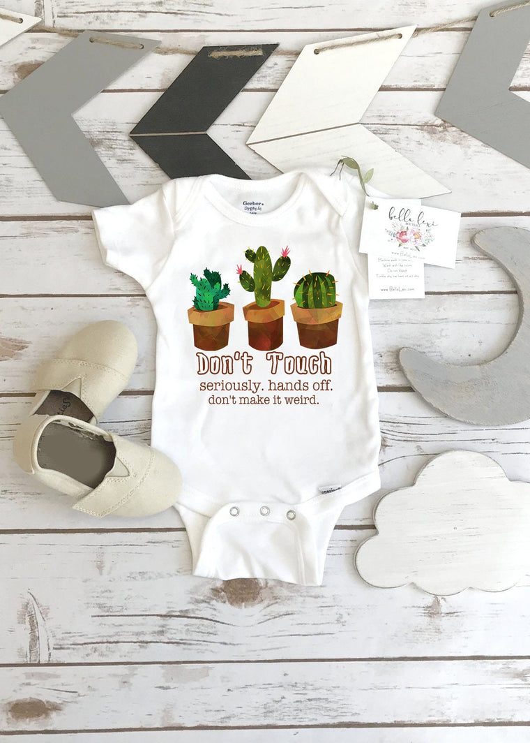 Funny Baby Gift, Cactus Onesie®, Don't Touch, Baby Shower Gift, Newborn Gift, Cactus Theme, Cute Baby Gift, Baby Boy Gift, Nephew Gift