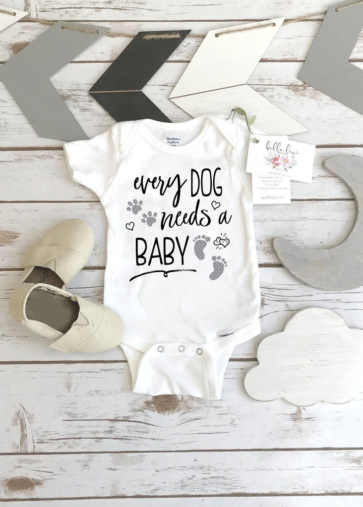 Baby Gift, Dog Onesie®, Every Dog Needs a Baby, Pregnancy Announcement, Pregnancy Reveal, Baby Reveal, Baby Announcement, Fur Baby Bodysuit