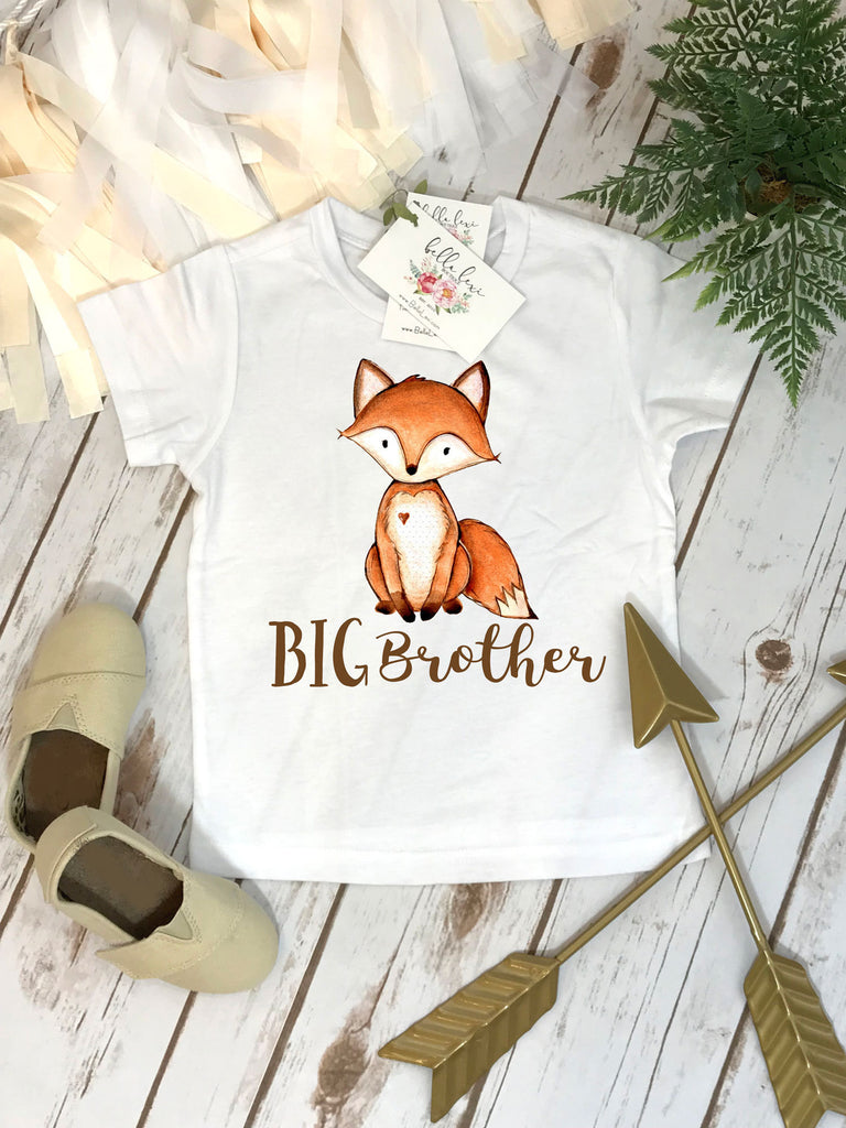 Big Brother Shirt, Fox Shirt, Brothers Shirts, Big Brother Shirt, Baby Reveal, Big Brother Reveal, Pregnancy Announcement, Big Bro, Woodland
