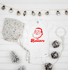 Christmas Onesie®, Santa Onesie, Christmas Shirt, 1st Christmas, My First Christmas, Personalized Baby Gift, Believe in Santa, Santa Onesie®