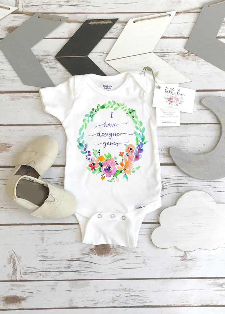 Designer Genes Onesie®, Down Syndrome Awareness Baby Bodysuit, Down Right Beautiful, Extra Chromosome Baby Gift, 21st Chromosome Outfit,