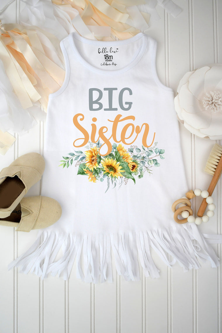 Big SISTER Dress, Promoted to Big Sister, Big Sister Onesie®, Pregnancy Reveal, Baby Announcement, Big Sister To Be, Big Sister Reveal Shirt
