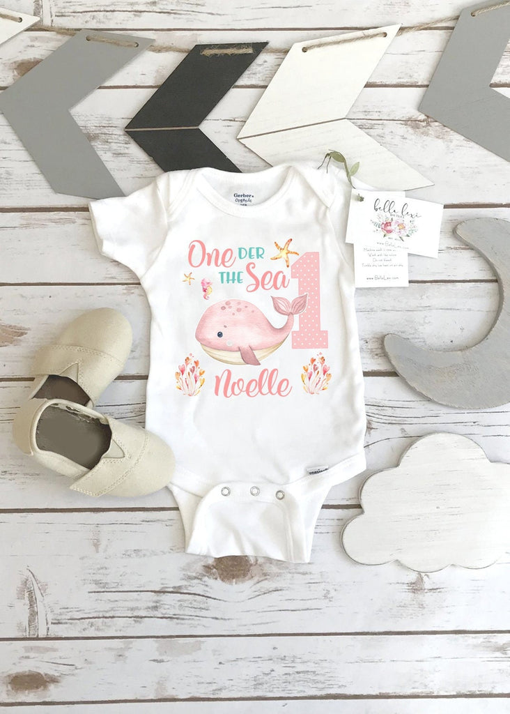Oneder the Sea Onesie®, Under the Sea Party, Whale Birthday shirt, 1st Birthday, Girl Birthday Shirt, Ocean Party, Mermaid Birthday, I am 1