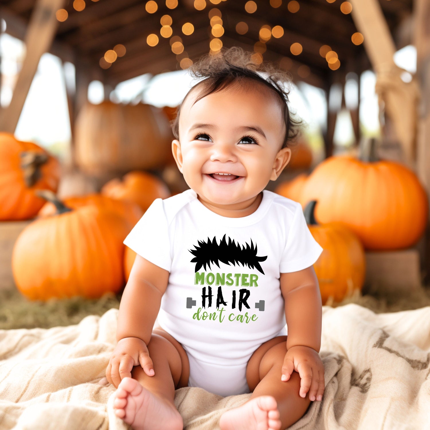 Halloween Onesie®, Monster Hair Don't Care, Frankenstein Baby, Cutest Little Monster, First Halloween, Monster Theme, Trick or Treat,