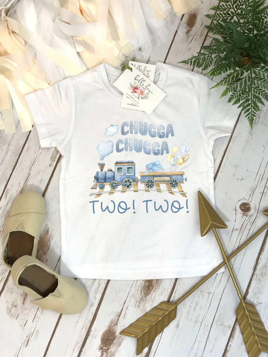 Choo Choo I'm Two Birthday T-Shirt, Train Birthday Shirt, Choo choo I'm two, Boy Train Tshirt, Boys Birthday Shirt, 2nd birthday theme