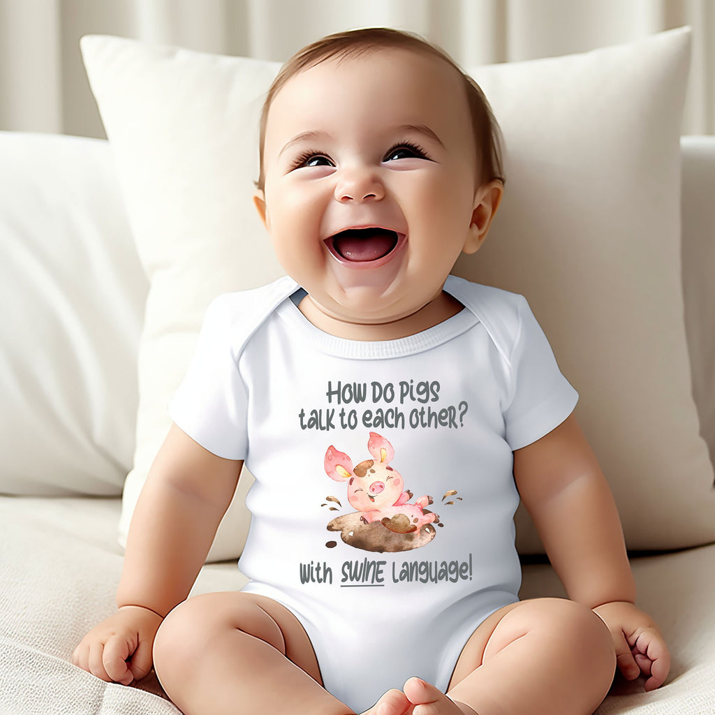 Baby Shower Gift, Funny Baby Romper, Newborn Farm Infant, Pig Onesie®, Cute Baby Shirt, Nephew Gift, Farm Baby, Cute Baby Gift, Farm Help
