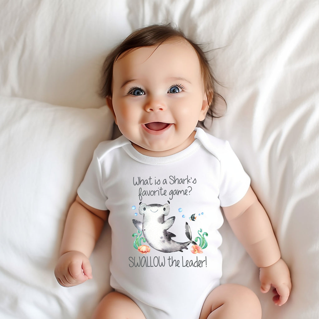 Funny Baby Gift, Dad Jokes Baby Gift, Shark Onesie®, Baby Shower Gift, Cute Baby Shirt, Nephew Gift, Oneder, Cute Baby Gift, under the sea