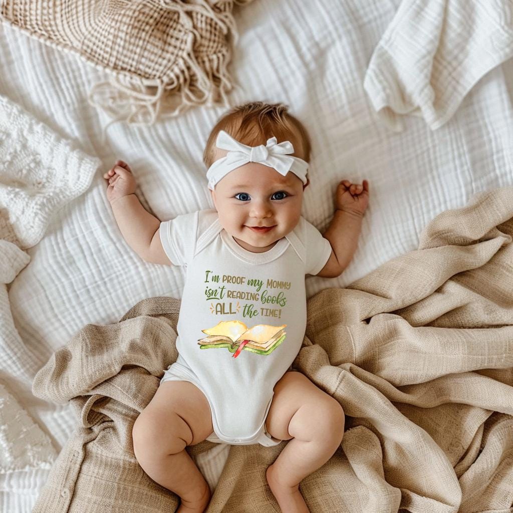 Baby Shower Gift, I'm Proof Mommy Doesn't Always Read Books Onesie®, Funny Reading Bodysuit, I'm Proof Onesie®, Newborn Gift, Book worm baby