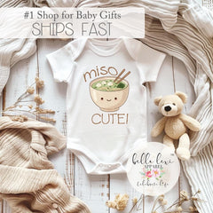Miso Cute Onesie®, Baby Shower Gift, Unisex Baby Clothes, Baby Boy Clothes, Funny Bodysuits, Sushi Bodysuit, New Mom Gifts, Baby Bodysuit