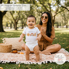 First Trip Around the Sun Onesie®, Sun Birthday, Sun party, One Trip Around the Sun, Minimalist Party, Rainbow Birthday, First Birthday Set