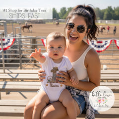 Cowboy Onesie® Western Theme Birthday First Rodeo Baby Western Party Cowboy Shirt Gift Personalized Baby Bodysuit Boy Gifts Birthday First