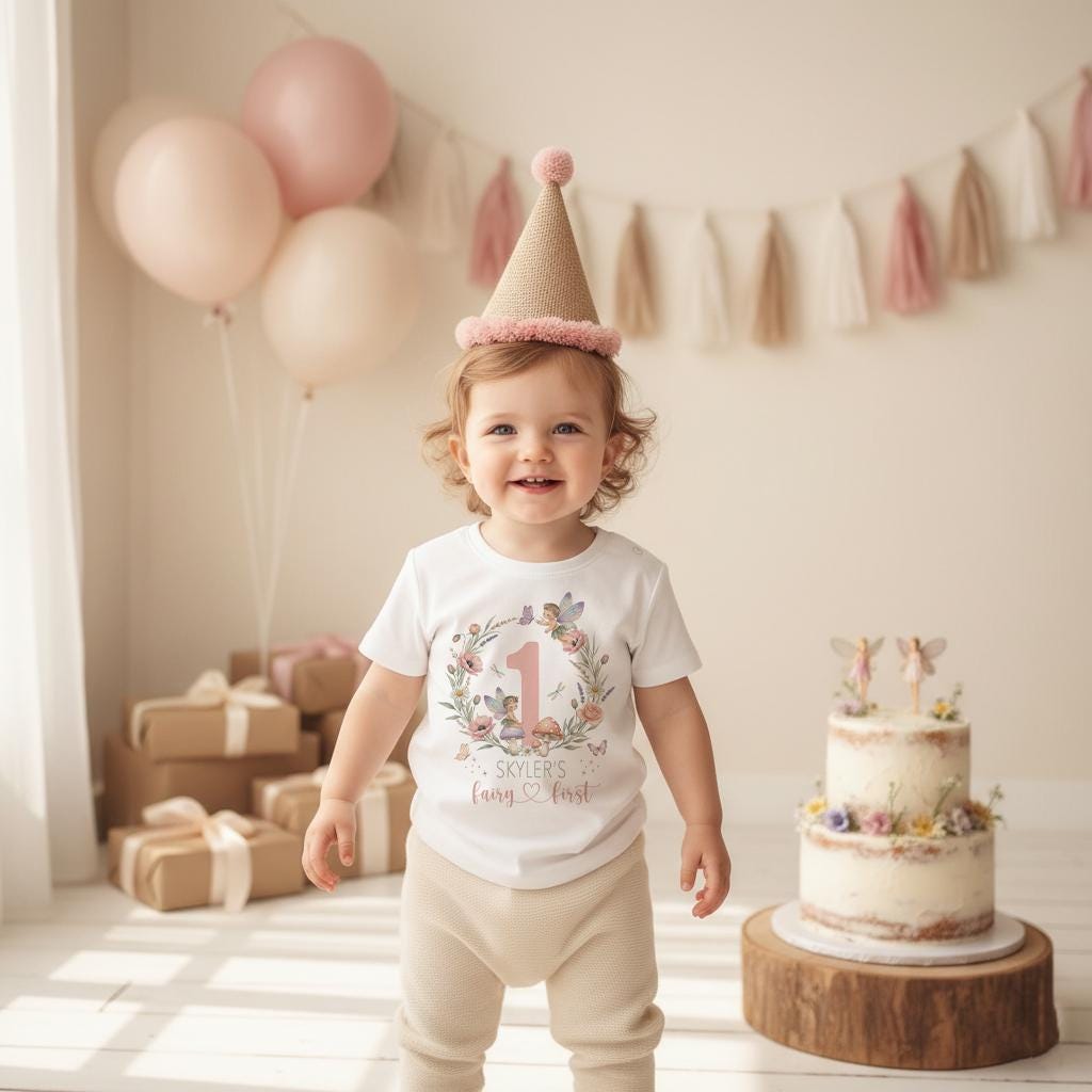Fairy First Birthday, Personalized Baby Outfit, Custom Name 1st Birthday Shirt, Fairy Party, Fairy First, Fairy 1st Birthday, Garden Fairy