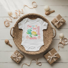 Mermaid Birthday, First Birthday Bodysuit, Under the Sea Party, Turtle Birthday shirt, Personalized Birthday Romper, Oneder the Sea Bithday