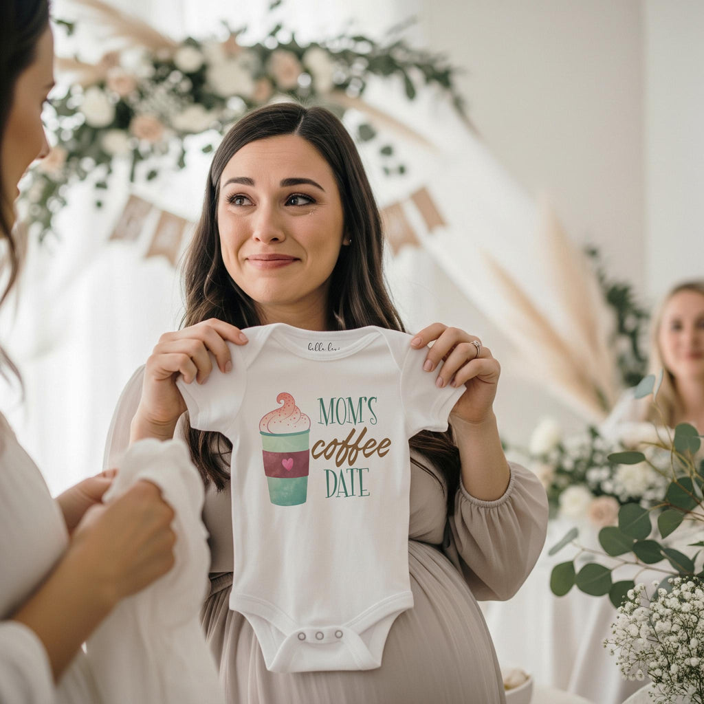 Mom's Coffee Date, Baby Shower Gift, Coffee Onesie®, Cute Baby Gift, Coffee Shirt, Niece Gift, Newborn Baby Gift, Coffee Baby, Coffee Mom