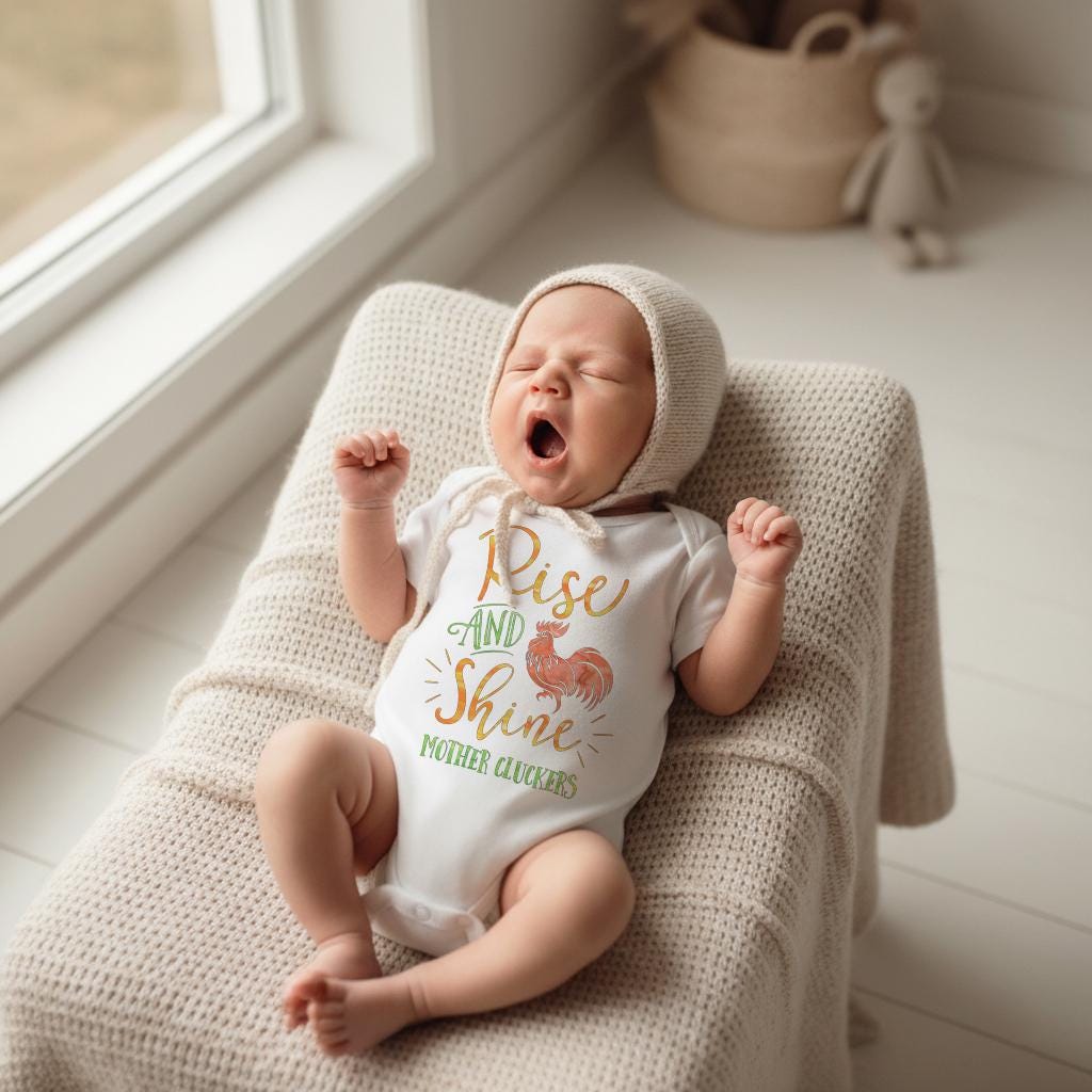 Baby Shower Gift, Rise and Shine Mother Cluckers, Country Baby, Farm Onesie®, Rooster shirt, Cute Baby Clothes, Nephew Gift,Cute Boy Clothes