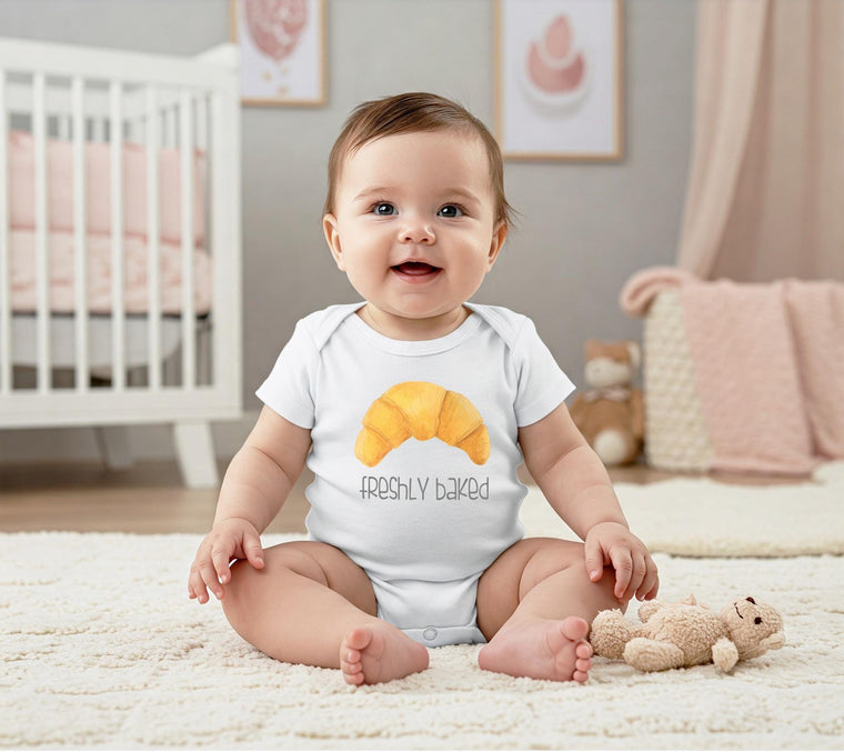 Freshly Baked Baby Onesie® | Cute Baby Shower Gift | Funny Newborn Outfit | Unisex Baby Clothes | Foodie Baby Bodysuit | Newborn Gift