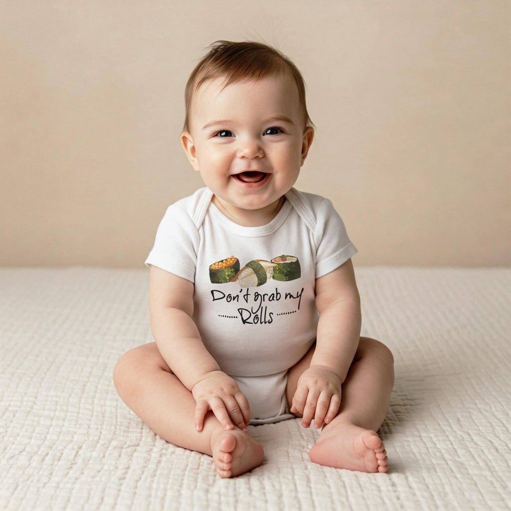 Sushi Onesie®, Don't grab my rolls, Baby Shower Gift, Funny Baby Gift, Newborn Gift, Cute Baby Gift, Sushi Theme, Niece Gift, Nephew Gift
