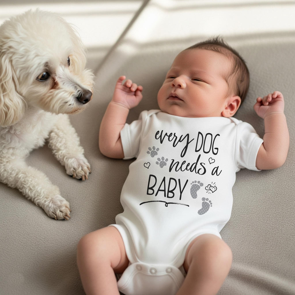 Baby Gift, Dog Onesie®, Every Dog Needs a Baby, Pregnancy Announcement, Pregnancy Reveal, Baby Reveal, Baby Announcement, Fur Baby Bodysuit