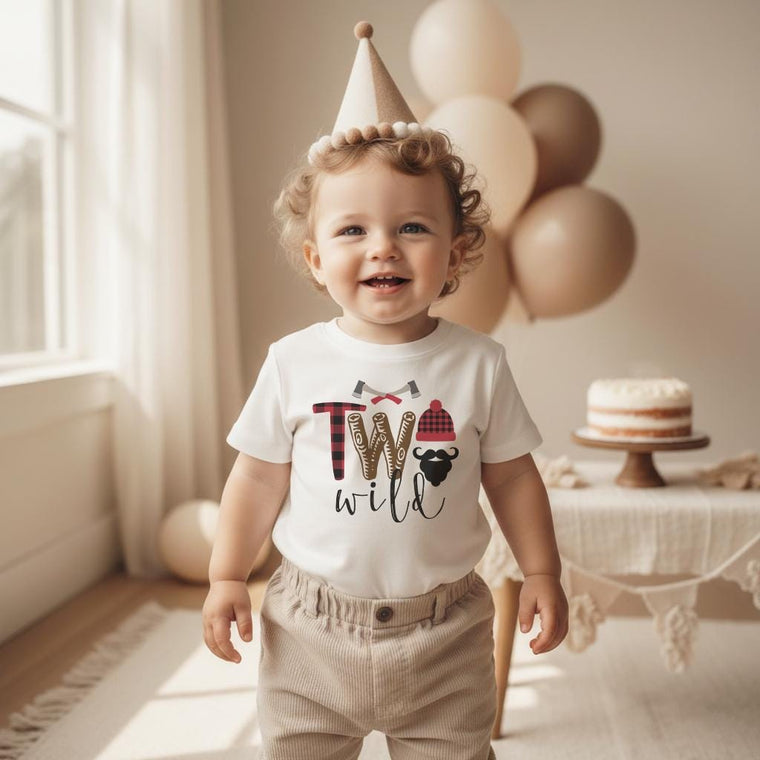 Two Wild Birthday, Lumberjack Birthday, 2nd Birthday shirt, Buffalo Plaid Party, Lumberjack Party, Camping Party, Two Wild Camper