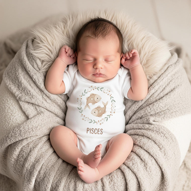 Pisces Baby Onesie®, Zodiac Sign Baby Gift
