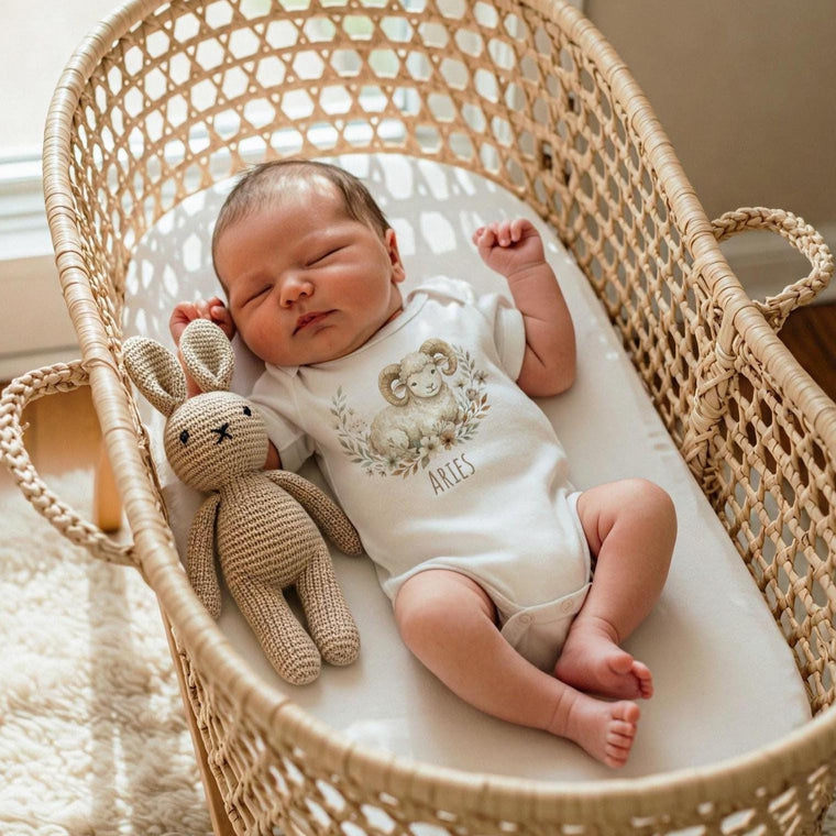 Aries Baby Bodysuit, Zodiac Sign Baby Outfit