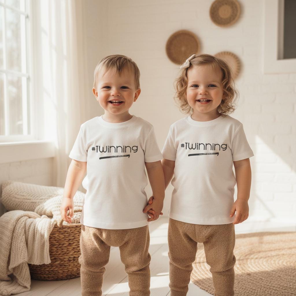Twins Gift, Twin Birthday, Twins Clothes, Twins Baby Shower, Cute Baby Gift, Baby Shower Gift, Twinning, Baby Twins Gift, Newborn Twins Gift