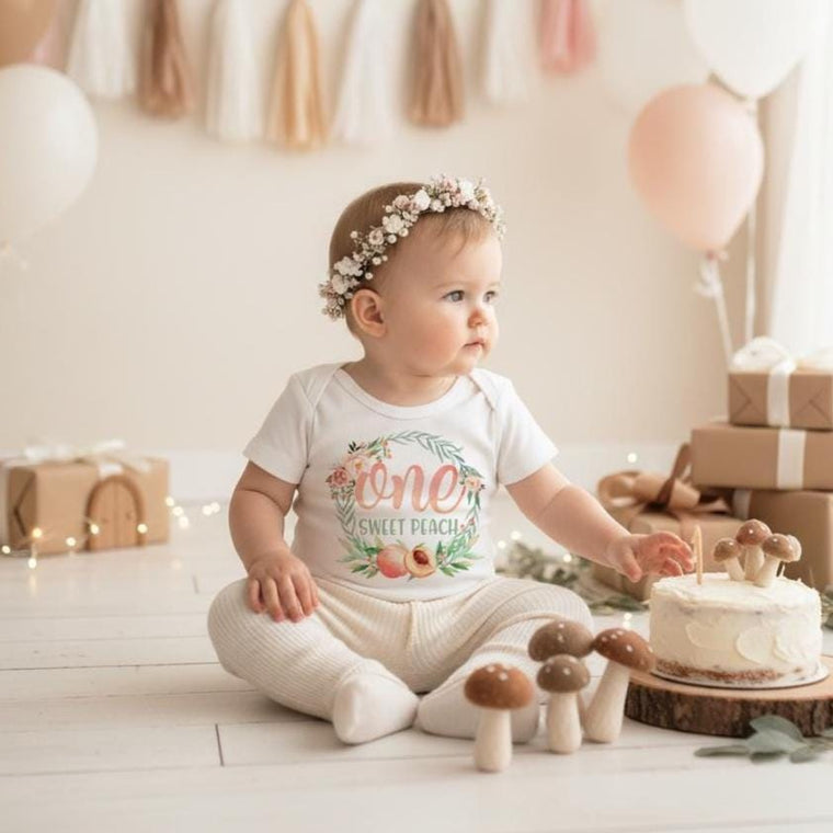 Peach Birthday Onesie®, One Sweet Peach, Peach Birthday shirt, 1st Birthday, Sweet as a Peach, Peach Party, Peaches Birthday, Peachy, I am 1