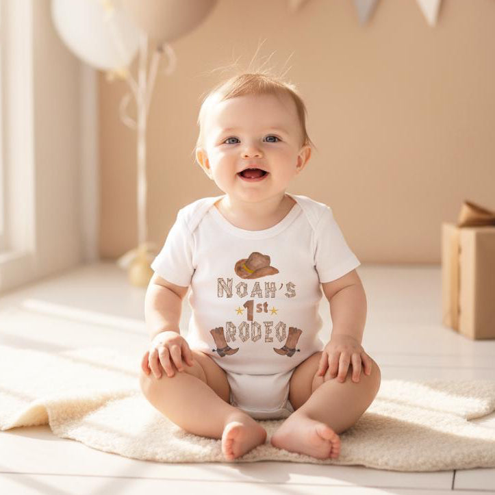 My First Rodeo, Western Birthday, Cowboy Party, Rodeo shirt, 1st Birthday Boy, Country Boy Birthday, Personalized Birthday, Farm Birthday