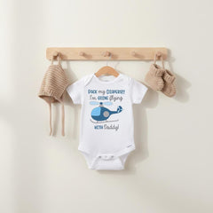 Pilot Onesie®, Daddy's Little Flying Buddy, Baby Shower Gift, Helicopter, Pilot Daddy, Fly with Daddy Shirt, Pack my Diapers I'm going Flyin