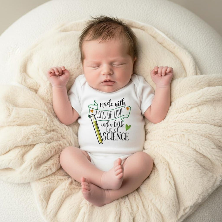IVF Baby, Made with Love and Science, Some Things are Worth the Wait, Pregnancy Announcement, IVF Gift,Pregnancy Reveal, IVF baby Onesie®