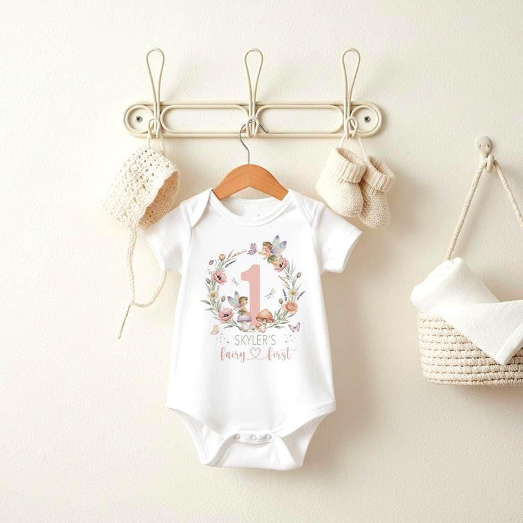 Fairy First Birthday, Personalized Baby Outfit