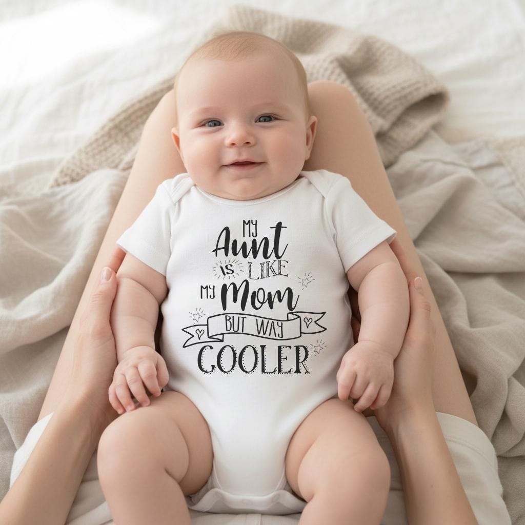 Aunt Onesie®, My Aunt is Way Cooler, Aunt Baby Gift, Funny Baby shirt, Auntie shirt, Nephew Gift, Niece Gift, Auntie Shirt, Baby Shower Gift