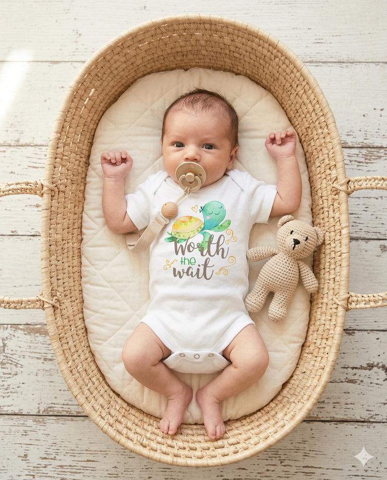 Rainbow Baby Onesie®, Worth the Wait, Special Baby Gift, Rainbow Shower Gift, Baby Reveal, Rainbow Baby Gift, Pregnancy After Loss, Turtle