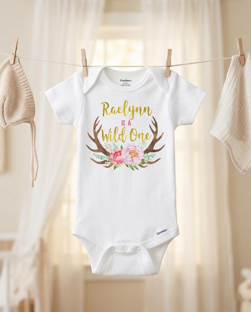First Birthday, Wild One, Girl Birthday Dress, Personalized Birthday, 1st Birthday,Fringe Birthday Dress, Floral Deer Birthday,Girl Birthday