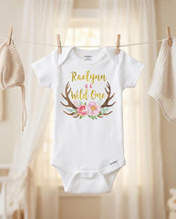 First Birthday, Wild One, Girl Birthday Dress, Personalized Birthday, 1st Birthday,Fringe Birthday Dress, Floral Deer Birthday,Girl Birthday