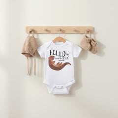Funny Baby Gift, Hello from the Otter Side, Aunt Baby Gift, Funny Baby Onesie®, Nephew Gift, Niece Gift, Otter, Cute Newborn Gift, Otters