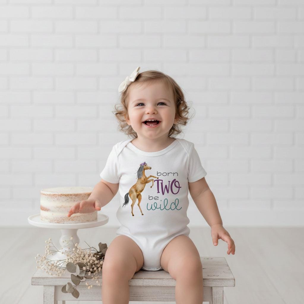 Horse Birthday, TWO Wild , Second Birthday, Horse Party, Niece Gift, Pony Birthday, Cute Girl Gifts, Pony Party, 2nd Birthday, Barn Birthday