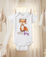 Baby Shower Gift, Little Fox, Baby Girl Gift, Fox shirt, Fox Theme, Fox Onesie®, Cute Baby Gift, Cute Baby Clothes, Woodland Theme,Baby Girl
