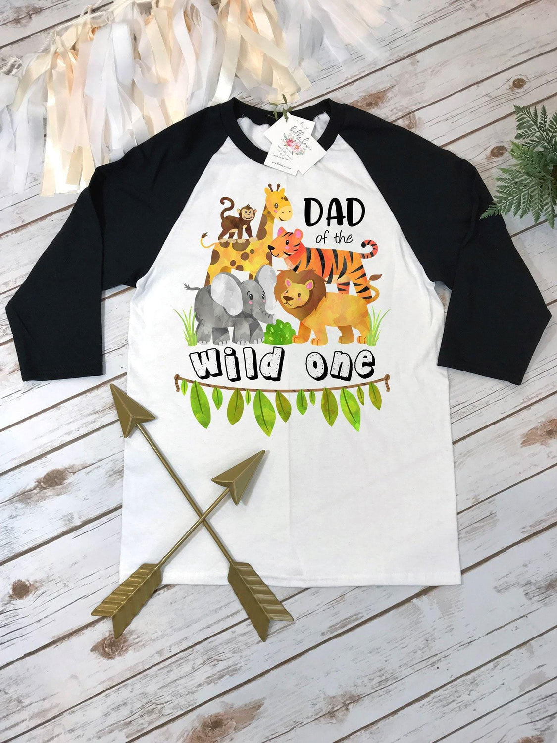 Dad of the Wild One Safari Birthday Shirt, Daddy and Me Outfit
