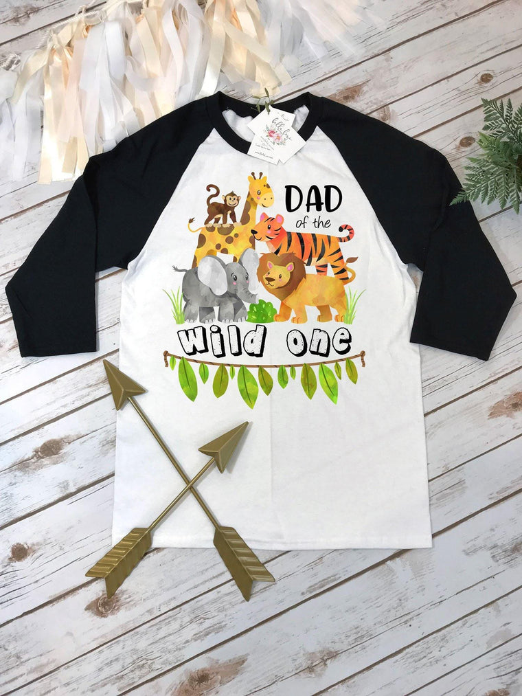 Dad of the Wild One Safari Birthday Shirt, Daddy and Me Outfit