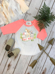 Two Wild Safari Birthday Raglan Shirt, Second Birthday, Multi-Color